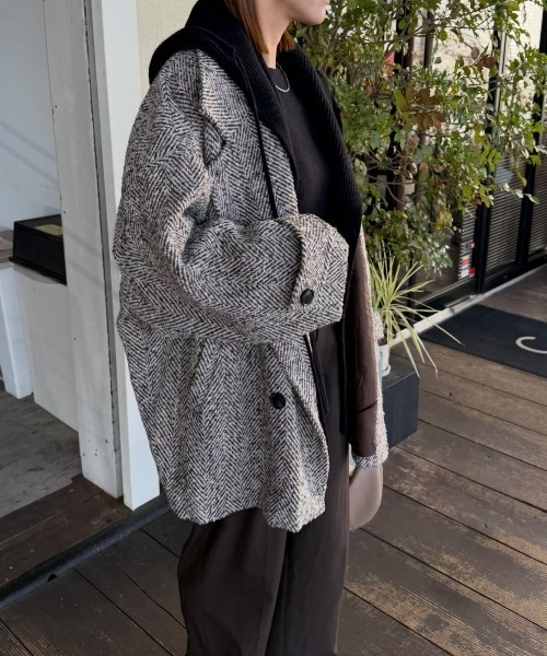セール】【 notch.by yui 】Re arrival 2025AW ヘリンボーンPコート