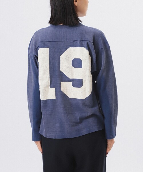 BEAMS BOY（ビームスボーイ）の「【別注】WAREHOUSE & CO. / フットボール ロングスリーブ Tシャツ（Tシャツ/カットソー・レディース・ブラック/ネイビー・40/36）」の15枚目の写真