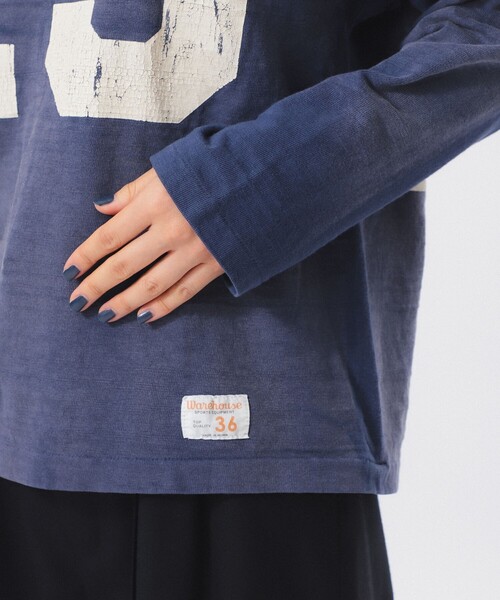 BEAMS BOY（ビームスボーイ）の「【別注】WAREHOUSE & CO. / フットボール ロングスリーブ Tシャツ（Tシャツ/カットソー・レディース・ブラック/ネイビー・40/36）」の17枚目の写真