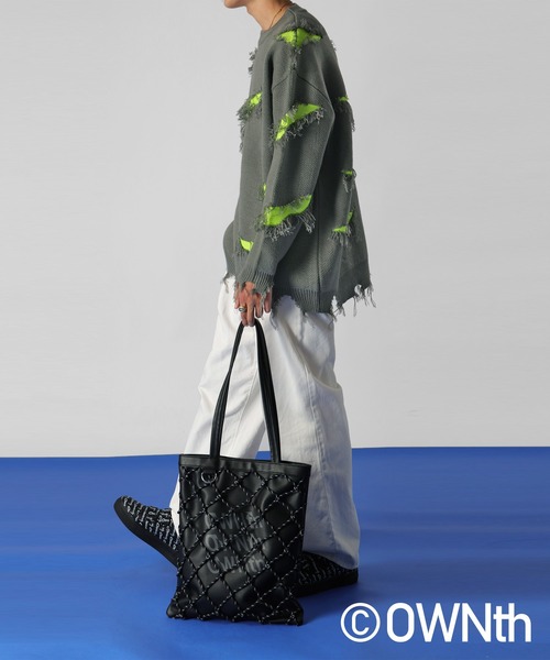 OWNth（オンス）の「スラッシュダメージデザインニットトップス（ニット/セーター・レディース・ブラック/ブルー/グレー・ONESIZE）」の19枚目の写真