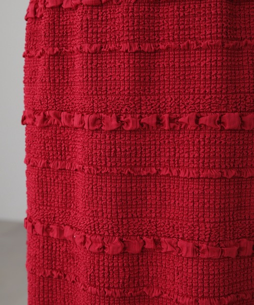 FREE'S MART(フリーズマート)の「◆ぽこぽこIラインスカート(スカート・レディース・ホワイト/ブラック/レッド・FREE)」の12枚目の写真