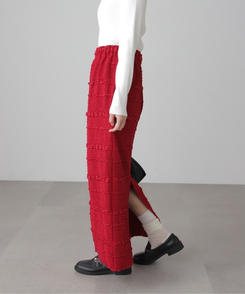 FREE'S MART(フリーズマート)の「◆ぽこぽこIラインスカート(スカート・レディース・ホワイト/ブラック/レッド・FREE)」の14枚目の写真