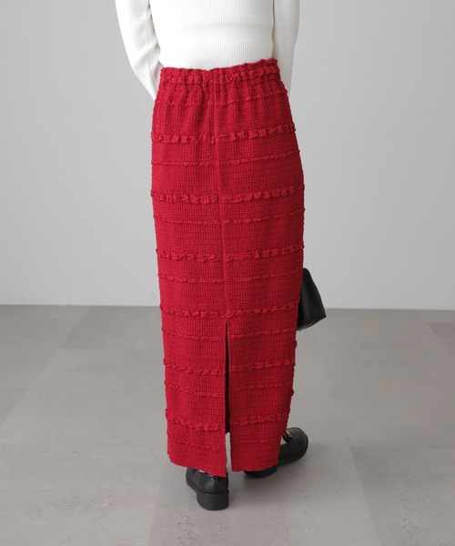 FREE'S MART(フリーズマート)の「◆ぽこぽこIラインスカート(スカート・レディース・ホワイト/ブラック/レッド・FREE)」の15枚目の写真