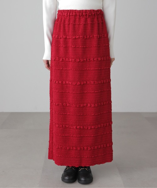 FREE'S MART(フリーズマート)の「◆ぽこぽこIラインスカート(スカート・レディース・ホワイト/ブラック/レッド・FREE)」の19枚目の写真