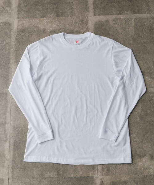 URBAN RESEARCH DOORS（アーバンリサーチドアーズ）の「『別注』Hanes×DOORS　2P DOORS Fit Long-Sleeve T-shirts2（Tシャツ/カットソー・メンズ・ホワイト・MEDIUM/LARGE/X-LARGE）」の2枚目の写真