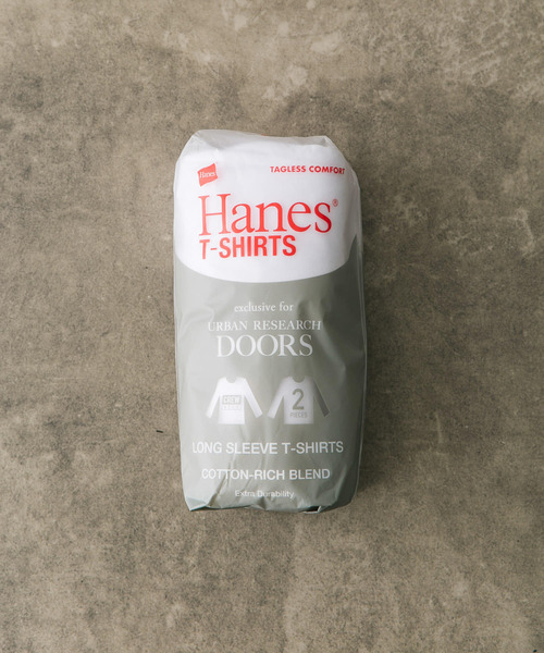 URBAN RESEARCH DOORS（アーバンリサーチドアーズ）の「『別注』Hanes×DOORS　2P DOORS Fit Long-Sleeve T-shirts2（Tシャツ/カットソー・メンズ・ホワイト・MEDIUM/LARGE/X-LARGE）」の7枚目の写真