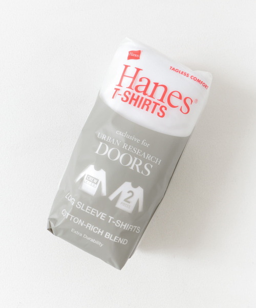 URBAN RESEARCH DOORS（アーバンリサーチドアーズ）の「『別注』Hanes×DOORS　2P DOORS Fit Long-Sleeve T-shirts2（Tシャツ/カットソー・メンズ・ホワイト・MEDIUM/LARGE/X-LARGE）」の22枚目の写真