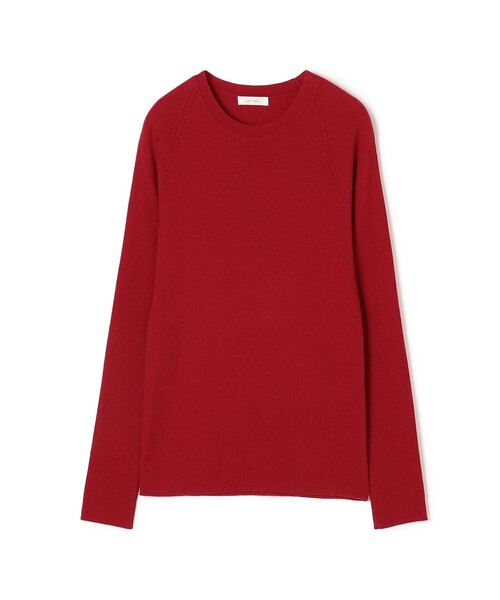 ウーステッドウールリブ クルーネックプルオーバー（ニット/セーター