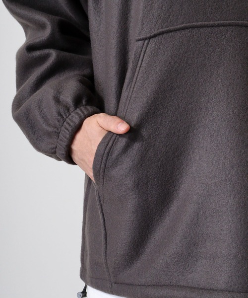 FUNALIVE（ファンアライブ）の「両面起毛オーバーサイズ アノラックパーカー（パーカー・メンズ・スミクロ/ライトカーキ/ブラック/杢グレー・M/L/LL）」の21枚目の写真