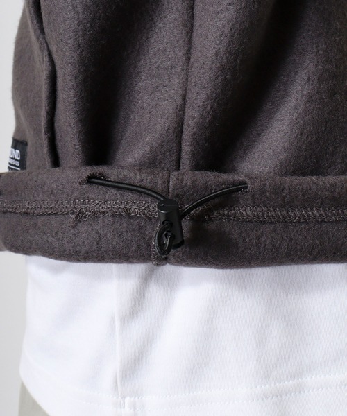 FUNALIVE（ファンアライブ）の「両面起毛オーバーサイズ アノラックパーカー（パーカー・メンズ・スミクロ/ライトカーキ/ブラック/杢グレー・M/L/LL）」の19枚目の写真