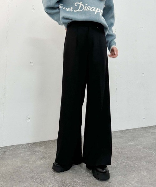 archives（アルシーヴ）の「ポイントチャームタックスラックス（スラックス・レディース・ブラック/ブラウン/グレー/ベージュ・MEDIUM）」の13枚目の写真