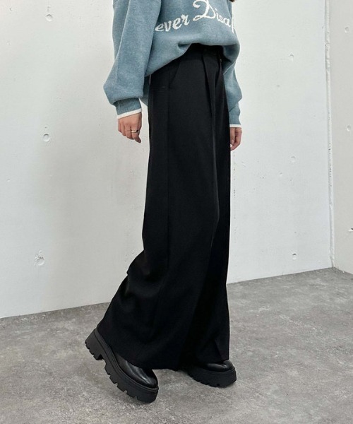 archives（アルシーヴ）の「ポイントチャームタックスラックス（スラックス・レディース・ブラック/ブラウン/グレー/ベージュ・MEDIUM）」の15枚目の写真