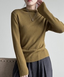 Alum'（アルム）の「モックネックベーシックニットトップス（ニット/セーター）」