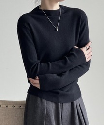 Alum'（アルム）の「モックネックベーシックニットトップス（ニット/セーター）」