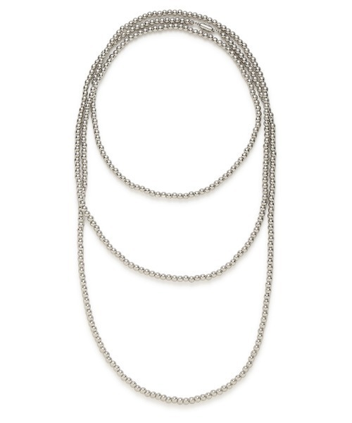 Mila Owen（ミラオーウェン）の「ボールロングネックレス（ネックレス・レディース・シルバー/ホワイト・FREE）」の3枚目の写真