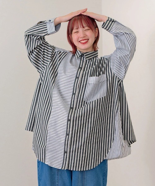 mililopiulu/ミリロピュール パターンスイッチシャツ（シャツ/ブラウス）｜go slow caravan（ゴースローキャラバン）