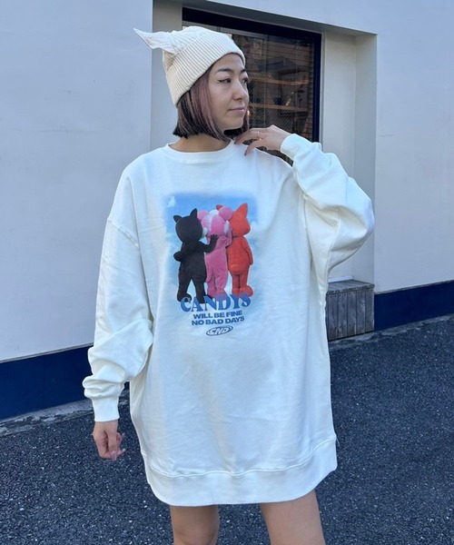 【セール】GOOD FRIENDS SWEAT ワンピース（スウェット）｜Candy Stripper（キャンディストリッパー）