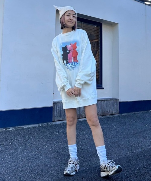 【セール】GOOD FRIENDS SWEAT ワンピース（スウェット）｜Candy Stripper（キャンディストリッパー）