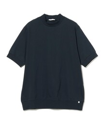 ANTICIPO / コットンスムース ハイネック Tシャツ