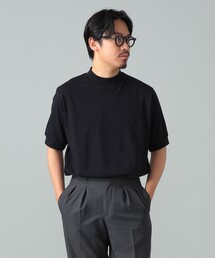 BRILLA per il gusto | ANTICIPO / コットンスムース ハイネック Tシャツ(Tシャツ/カットソー)