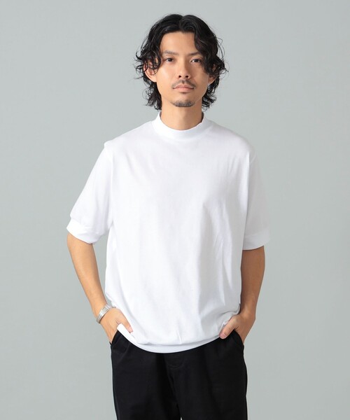 BRILLA per il gusto(ブリッラペルイルグースト)の「ANTICIPO / コットンスムース ハイネック Tシャツ(Tシャツ/カットソー・メンズ・ホワイト/ブラック/ネイビー・42/44/46/48/50)」の4枚目の写真