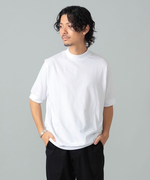 BRILLA per il gusto(ブリッラペルイルグースト)の「ANTICIPO / コットンスムース ハイネック Tシャツ(Tシャツ/カットソー・メンズ・ホワイト/ブラック/ネイビー・42/44/46/48/50)」の6枚目の写真