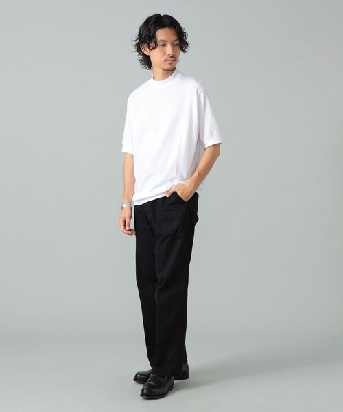 BRILLA per il gusto(ブリッラペルイルグースト)の「ANTICIPO / コットンスムース ハイネック Tシャツ(Tシャツ/カットソー・メンズ・ホワイト/ブラック/ネイビー・42/44/46/48/50)」の7枚目の写真