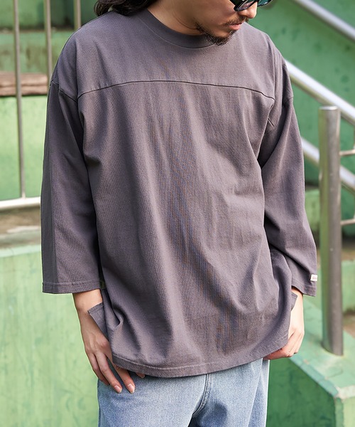 VENCEEXCHANGE（ヴァンスエクスチェンジ）の「Goodwear グッドウェア 七分袖フットボールTシャツ（Tシャツ/カットソー・メンズ・ホワイト/ピンク/チャコール/ブラック・M/L/LL）」の17枚目の写真