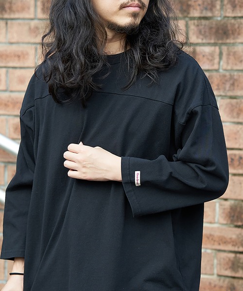 VENCEEXCHANGE（ヴァンスエクスチェンジ）の「Goodwear グッドウェア 七分袖フットボールTシャツ（Tシャツ/カットソー・メンズ・ホワイト/ピンク/チャコール/ブラック・M/L/LL）」の10枚目の写真