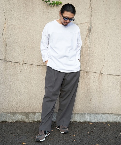 VENCEEXCHANGE（ヴァンスエクスチェンジ）の「Goodwear グッドウェア 七分袖フットボールTシャツ（Tシャツ/カットソー・メンズ・ホワイト/ピンク/チャコール/ブラック・M/L/LL）」の7枚目の写真