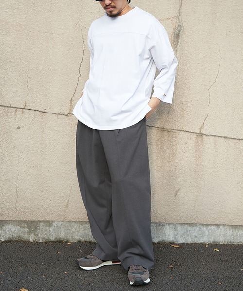 VENCEEXCHANGE（ヴァンスエクスチェンジ）の「Goodwear グッドウェア 七分袖フットボールTシャツ（Tシャツ/カットソー・メンズ・ホワイト/ピンク/チャコール/ブラック・M/L/LL）」の8枚目の写真