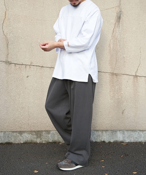 VENCEEXCHANGE（ヴァンスエクスチェンジ）の「Goodwear グッドウェア 七分袖フットボールTシャツ（Tシャツ/カットソー・メンズ・ホワイト/ピンク/チャコール/ブラック・M/L/LL）」の9枚目の写真