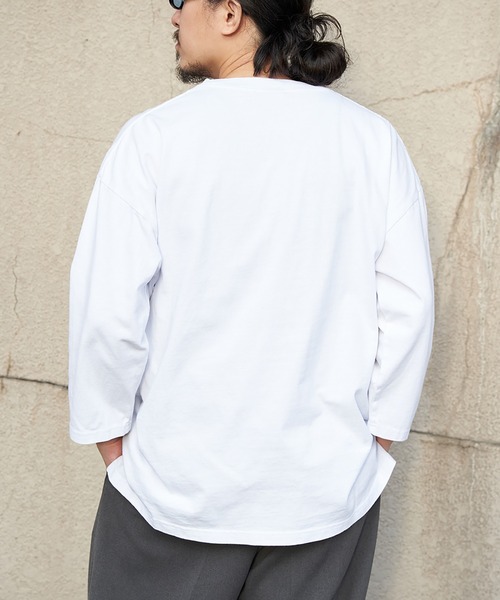 VENCEEXCHANGE（ヴァンスエクスチェンジ）の「Goodwear グッドウェア 七分袖フットボールTシャツ（Tシャツ/カットソー・メンズ・ホワイト/ピンク/チャコール/ブラック・M/L/LL）」の11枚目の写真