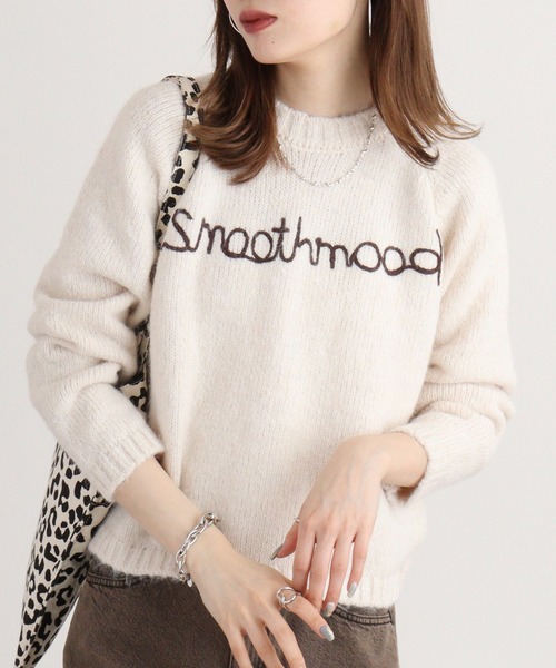 【セール】RELACLO select フロント英字刺繍 起毛ニットプルオーバー（ニット/セーター）｜FUNALIVE（ファンアライブ）