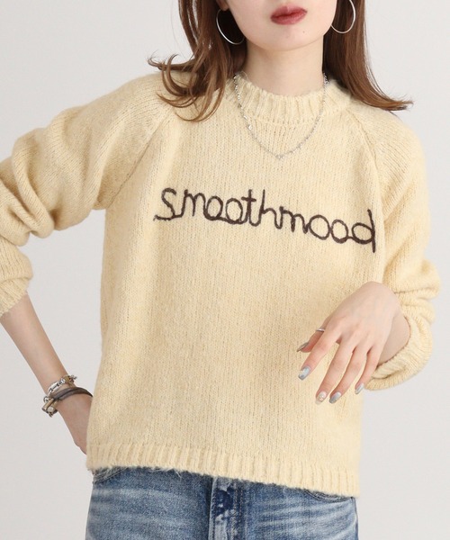 【セール】RELACLO select フロント英字刺繍 起毛ニットプルオーバー（ニット/セーター）｜FUNALIVE（ファンアライブ）
