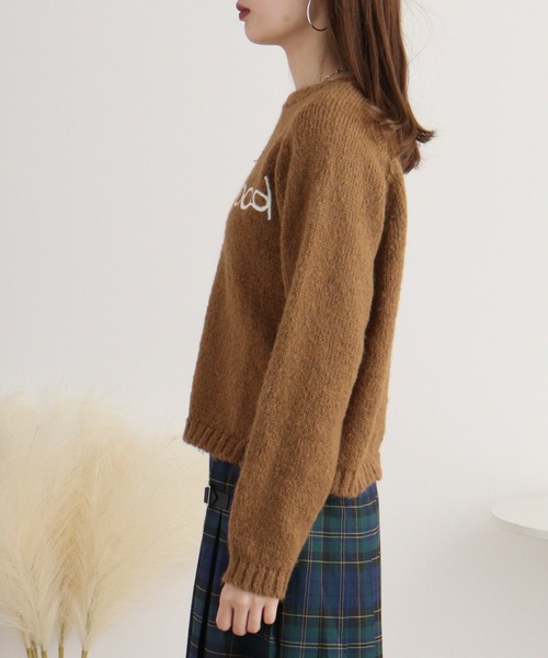 【セール】RELACLO select フロント英字刺繍 起毛ニットプルオーバー（ニット/セーター）｜FUNALIVE（ファンアライブ）