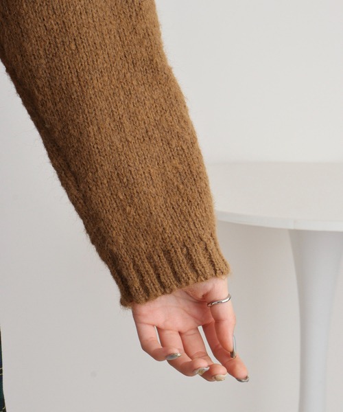 【セール】RELACLO select フロント英字刺繍 起毛ニットプルオーバー（ニット/セーター）｜FUNALIVE（ファンアライブ）