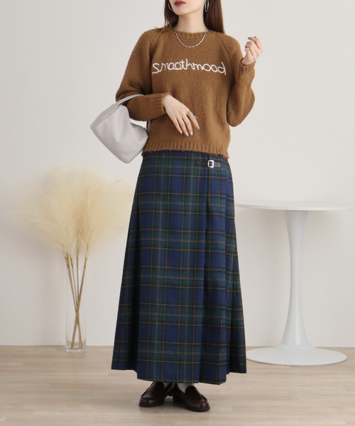 【セール】RELACLO select フロント英字刺繍 起毛ニットプルオーバー（ニット/セーター）｜FUNALIVE（ファンアライブ）