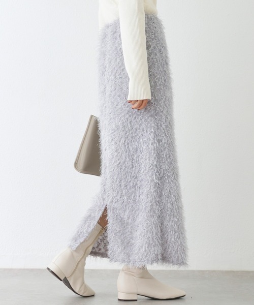 INCEDE（インシード）の「フェザーカットスカート（スカート・レディース・ライトグレー/クリーム/ブラック・M/L/LL）」の16枚目の写真
