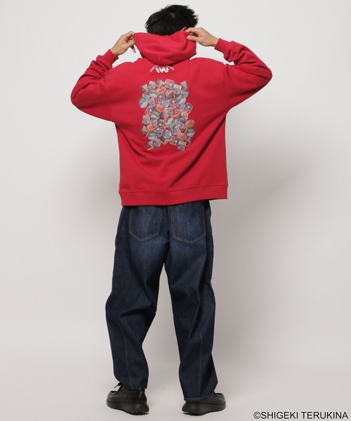 niko and...(ニコアンド)の「【Shigeki Terukina】コラボスウェットパーカー(パーカー・メンズ・グレー/ホワイト/レッド・MEDIUM/LARGE)」の11枚目の写真