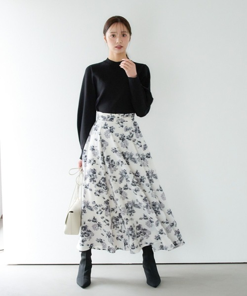 Andemiu（アンデミュウ）の「【WEB限定カラー】ソデボックスタックニット289949（ニット/セーター・レディース・イエロー/モカ/ブラック/アイボリー/ブラック系その他/グレー・FREE）」の14枚目の写真