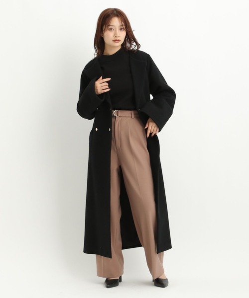 Andemiu（アンデミュウ）の「【WEB限定カラー】ソデボックスタックニット289949（ニット/セーター・レディース・イエロー/モカ/ブラック/アイボリー/ブラック系その他/グレー・FREE）」の19枚目の写真