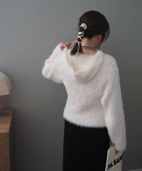 shaggy knit foodie /シャギー ニット フーディ（ニット