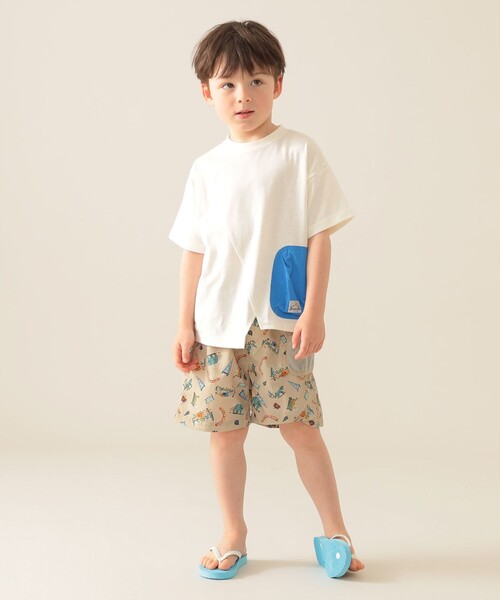 BEAMS mini（ビームスミニ）の「メッシュ ポケット ナイロン ショーツ 2025SS（90～150cm）（その他パンツ・キッズ・ベージュ/ネイビー・90/100/110/120/130/140/150）」の21枚目の写真