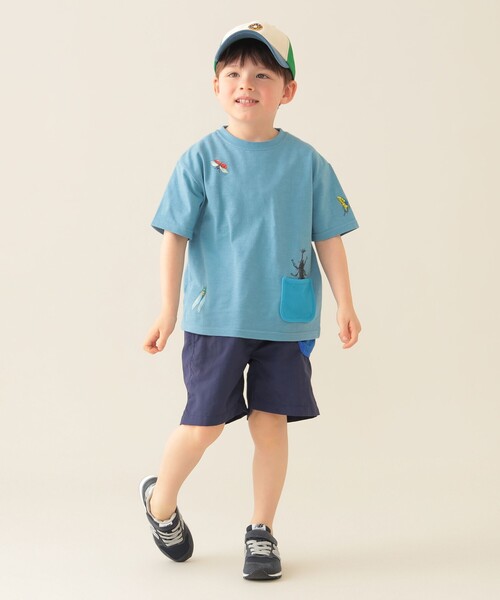 BEAMS mini（ビームスミニ）の「メッシュ ポケット ナイロン ショーツ 2025SS（90～150cm）（その他パンツ・キッズ・ベージュ/ネイビー・90/100/110/120/130/140/150）」の16枚目の写真