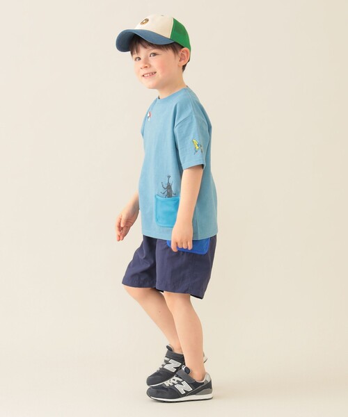 BEAMS mini（ビームスミニ）の「メッシュ ポケット ナイロン ショーツ 2025SS（90～150cm）（その他パンツ・キッズ・ベージュ/ネイビー・90/100/110/120/130/140/150）」の14枚目の写真