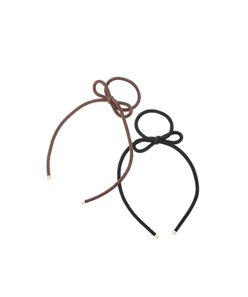 MIELI INVARIANT（ミエリインヴァリアント）の「Ribbon Tube Rubber（ヘアゴム・レディース・ブラウン/ブラック・FREE）」の7枚目の写真