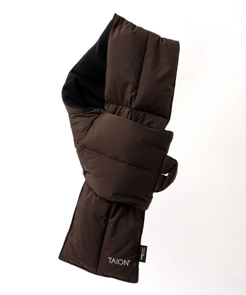 TAION（タイオン）の「【TAION/タイオン】WORK DOWN SCARF 17（マフラー・メンズ・ブラック/ダークネイビー/ダークブラウン/チャコールグレー・FREE）」の4枚目の写真
