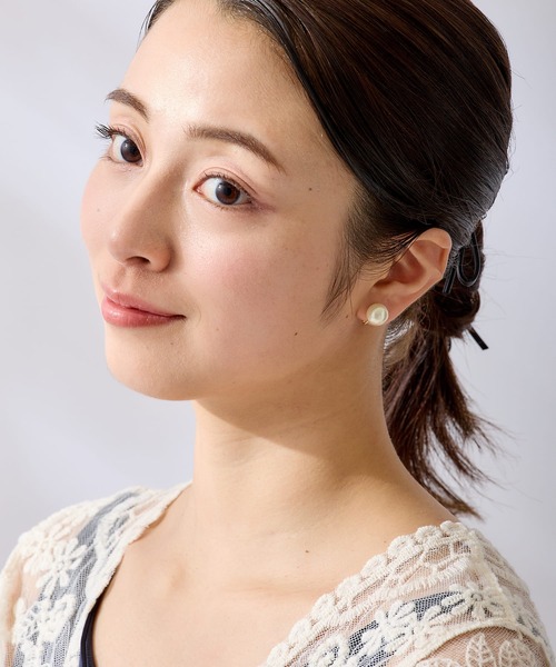 CALIN STANDARD(カリンスタンダード)の「◆金属アレルギー対応◆◆made in japan◆【痛くない】【落ちにくい】【ストレスフリーな着け心地】パール ループフィットイヤリング(イヤリング・レディース・ホワイト/アイボリー・FREE)」の10枚目の写真