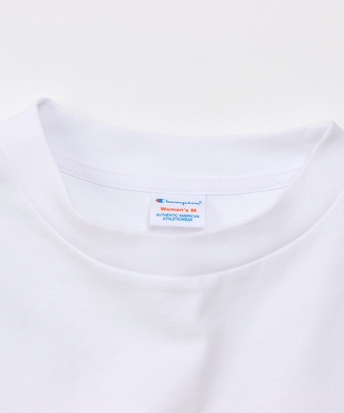 Champion（チャンピオン）の「【Champion/チャンピオン】レディース ショートスリーブTシャツ（Tシャツ/カットソー・レディース・ブラック系その他/ライトピンク/サックスブルー/ペールイエロー/ネイビー/ホワイト・LARGE/MEDIUM）」の9枚目の写真